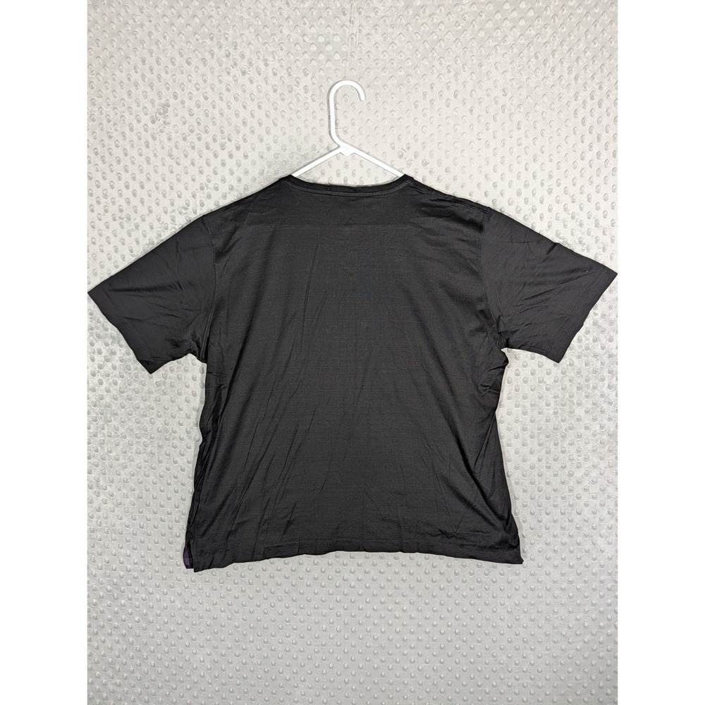 Ralph Lauren Purple Label Crewneck T-Shirt Men's XL Short Black Made In Italy - Picture 6 of 9